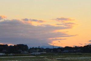 台風一過　富士山